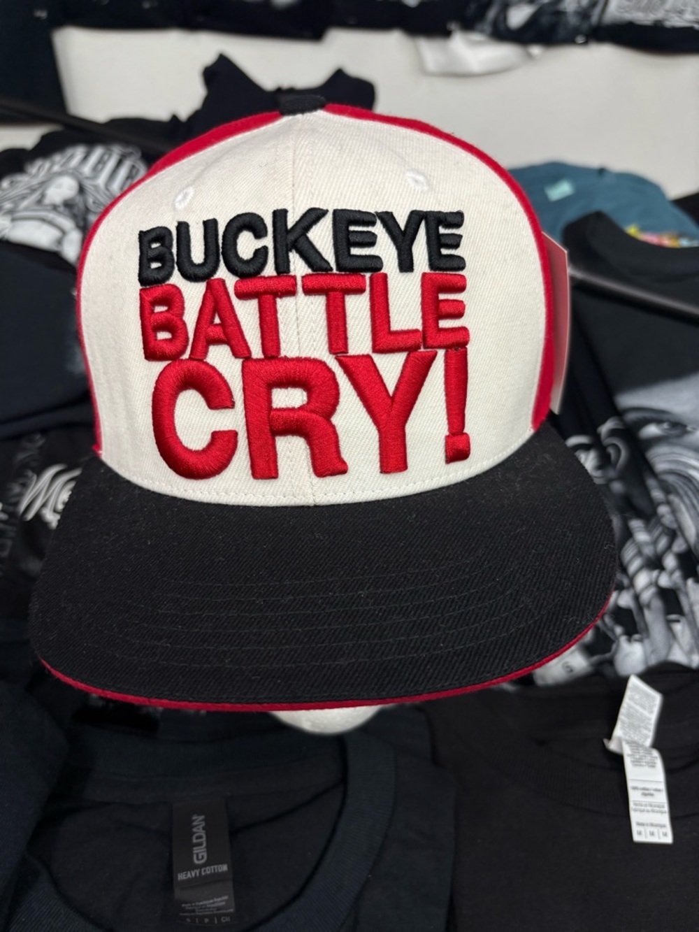 Red, White & Black 'Buckeye Battle Cry!' Baseball Cap